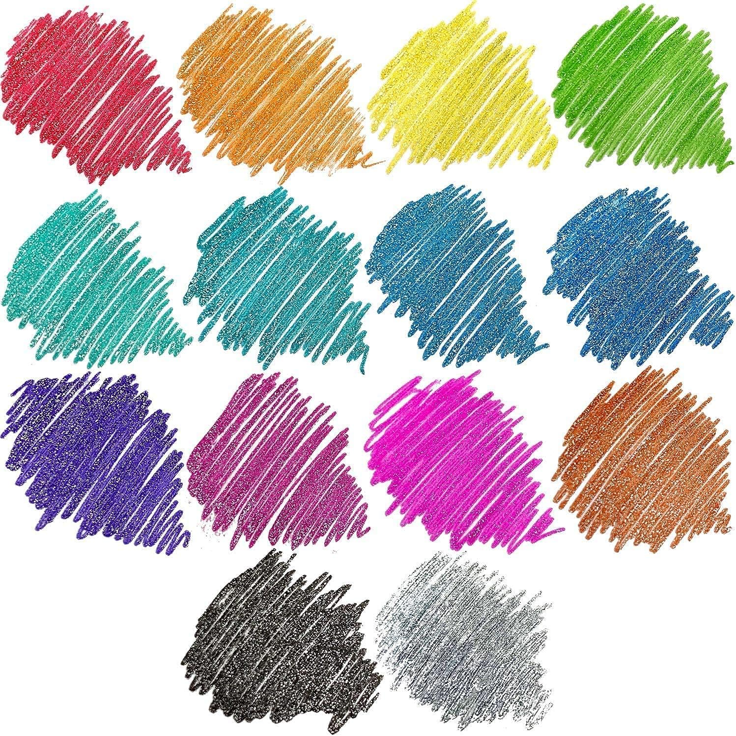 ARTEZA White Gel Pen Pack of 12 and Glitter and Metallic Gel Pens, Art Supplies for Journaling, Doodling, Drawing
