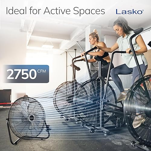 Miniatura 4 de Lasko Montaje rápido de 20 pulgadas de alta velocidad se convierte fácilmente de un ventilador de pared de piso 7 x 22 x 22 pulgadas negro 2264QM