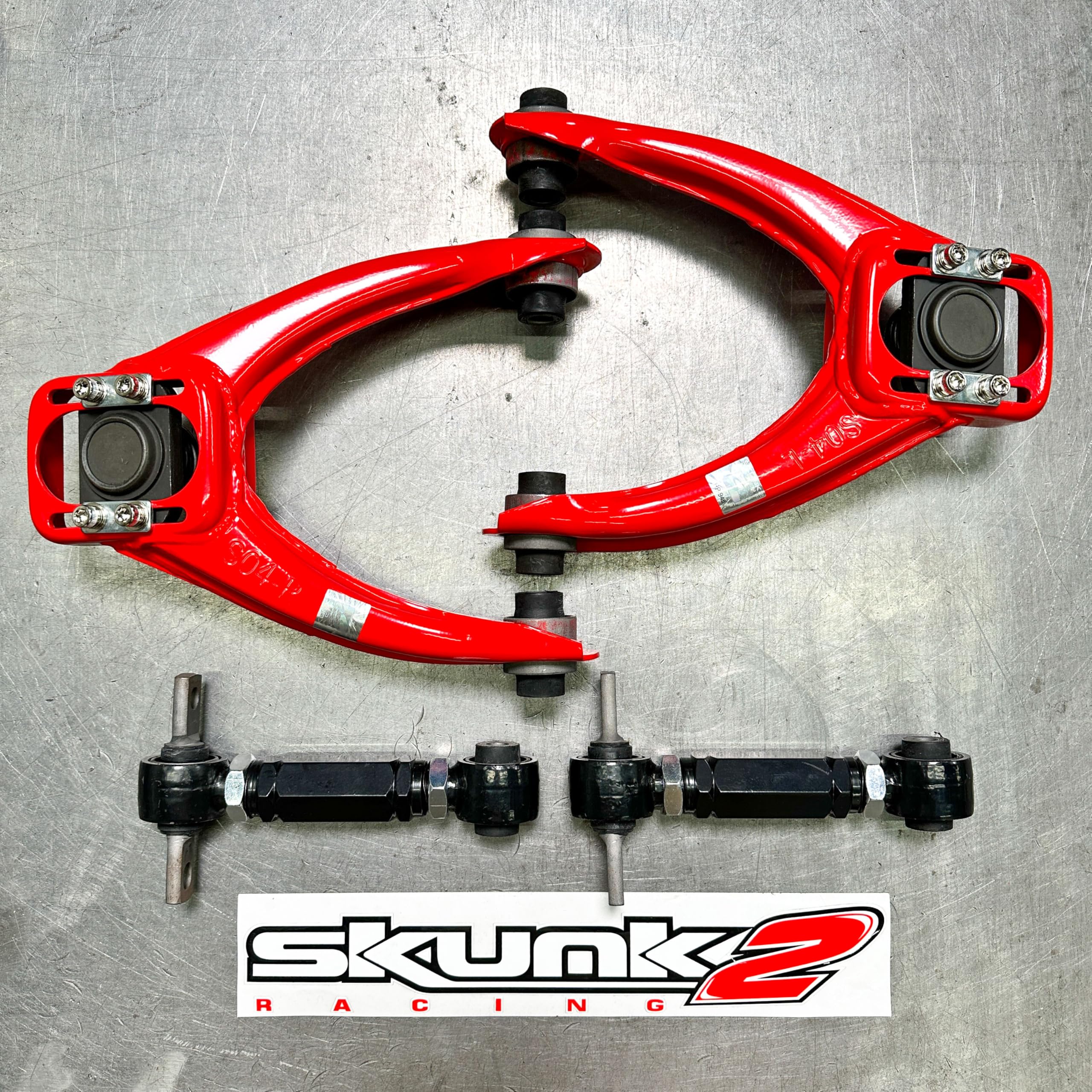 Valex Racing Skunk2 Tuner Series Front Camber Kit with Rev Racing Rear Camber Arms for 1996-2000 Honda Civic EK Coupe Sedan Hatch (All)