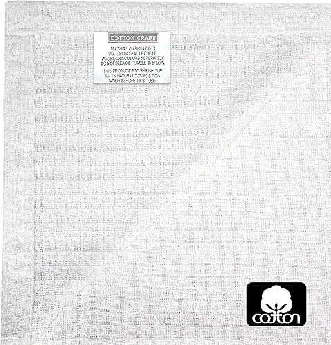 Miniatura 3 de COTTON CRAFT Basket Weave - Manta 100% algodón de 330 GSM, manta térmica ultra suave, para todas las estaciones, ligera, transpirable, agradable a