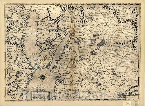 Historic 1575 Wall Map - Geografia tavole Moderne di geografia. - Poland, 1568 1 30in x 24in