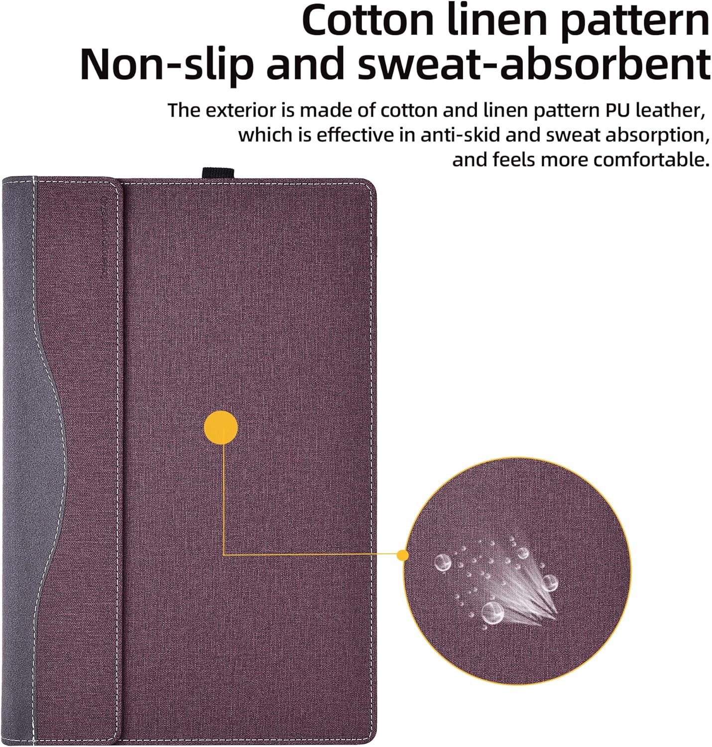 Laptop Sleeve for Hp 14" Probook 440 G10 G9 G8 2023/Probook 445 G10 G9 G8 Dell Latitude 7430 14" inch Two Piece Detachable Case (14" inch, Wine red)