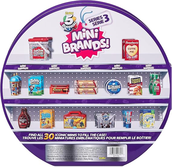 5 Surprise Mini Brands Series 3 Collector's Case - Store & Display 30 Minis with 5 Exclusive Minis by ZURU