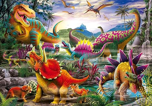 Miniatura 2 de Ravensburger 5160 T-Rex Terror - Rompecabezas de 35 piezas para niños, cada pieza es única, las piezas encajan perfectamente, naranja