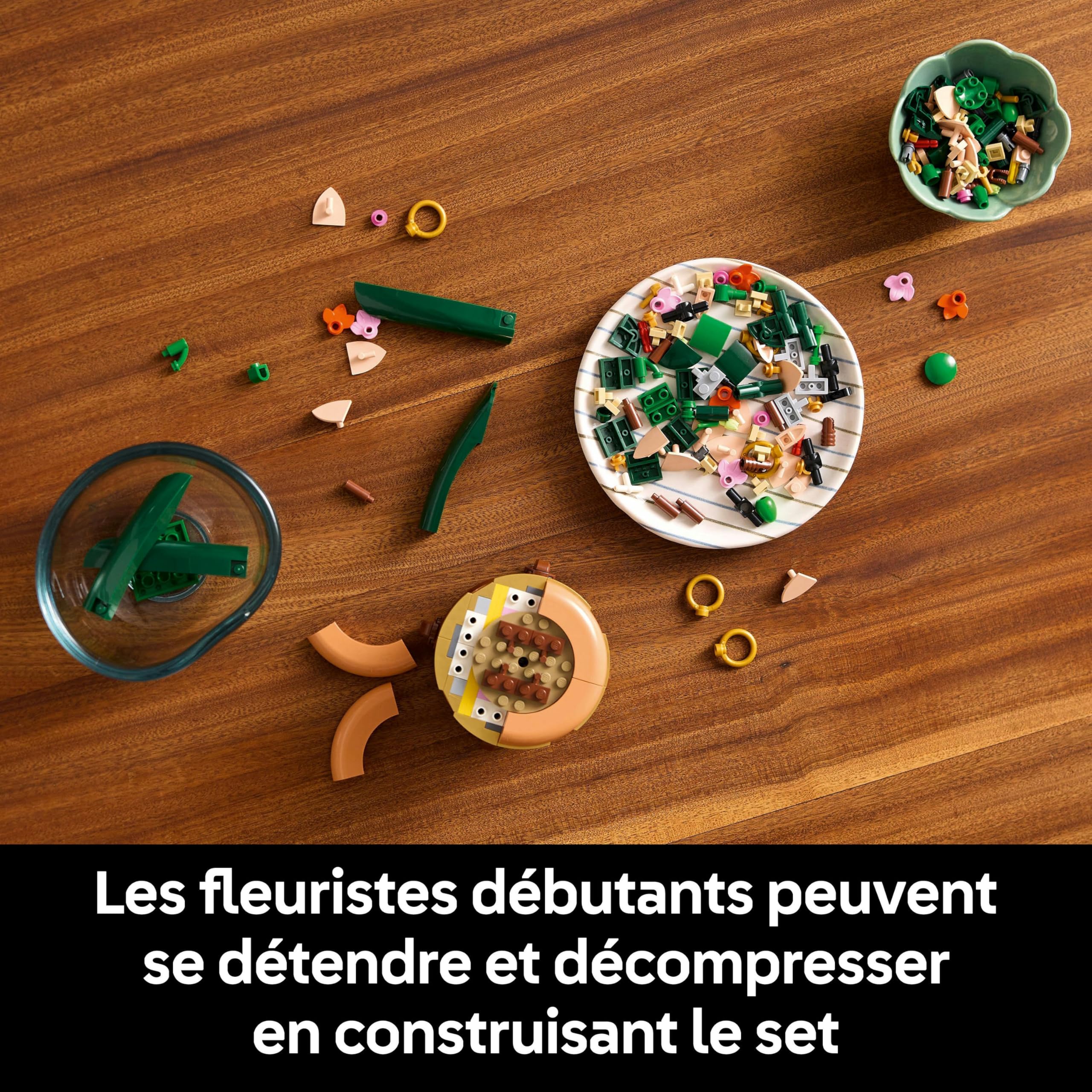LEGO Pack de Plantes symboliques - Sets de Plantes artificielles pour Adultes L’orchidée Miniature (10343) & Le Bambou de la Chance (10344) - Décoration Maison - Cadeau de St Valentin, Femme ou Homme