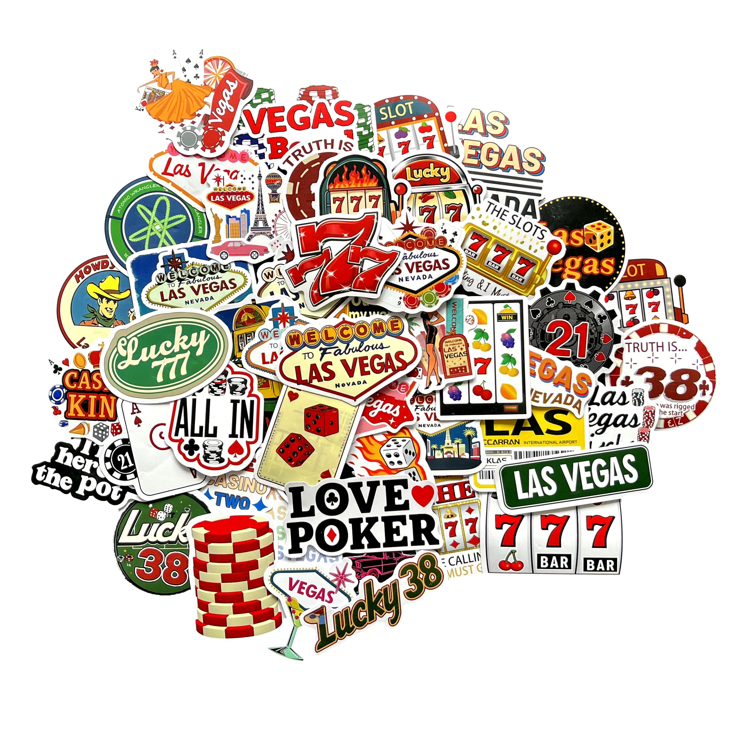 Tarifa United Las Vegas Stickers Casino Sticker Aesthetic Poker Cards Vintage Stickers Nevada Laptop Decoration Poker Usa Gift Casino Cute Stickers Vespa Decal Laptop Sticker Decoration Party Slot Machine