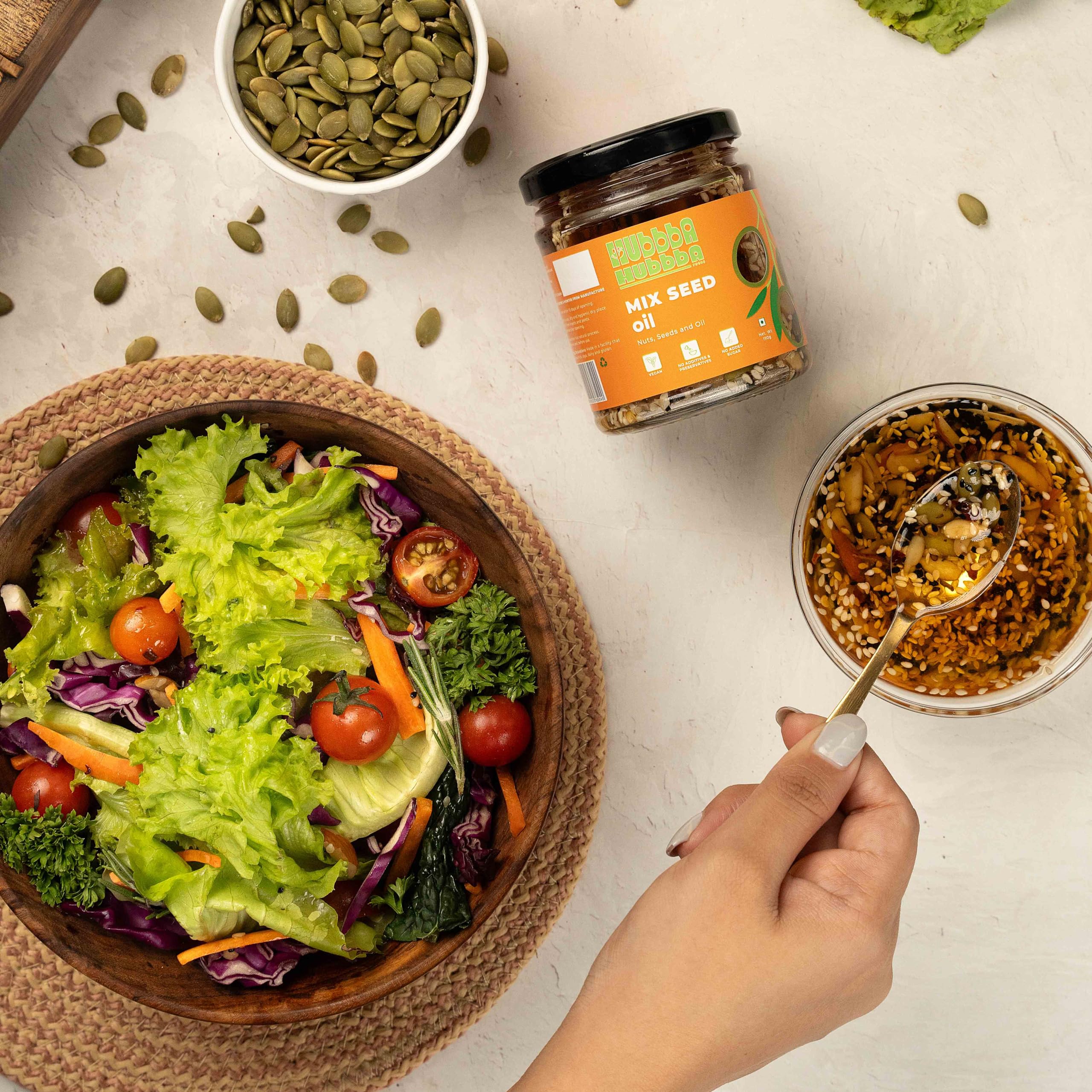 Hubbba Hubbba Mix Seeds Oil | Edible Premium Grade Ideal For Low heat Cooking, Salad Dressing, Garnishing, Toasts, Sauteing (B0CJ98C3HG) Amazon Price History, Amazon Price Tracker