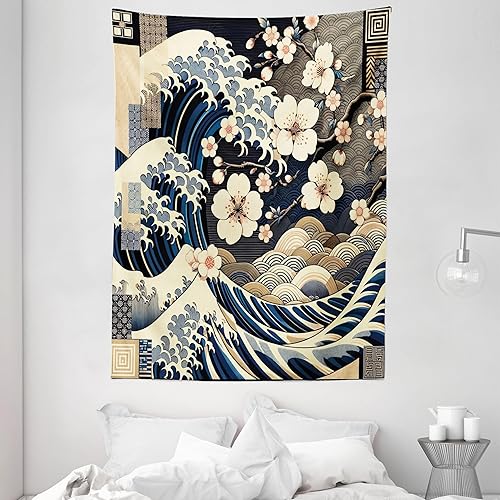 Miniatura 373 de Ambesonne Tapiz gótico, patio con hiedra encantada en la puerta antigua al bosque, colgante de pared ancho para dormitorio, sala de estar, 2-Verde