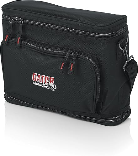 Gator Cases - Bolsa de transporte acolchada de nailon para un solo sistema de micrófono inalámbrico estilo vivo para receptor, paquete de cuerpo y