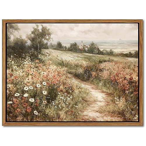 Vintage Framed Wall Art for Living Room – Vintage Wildflower