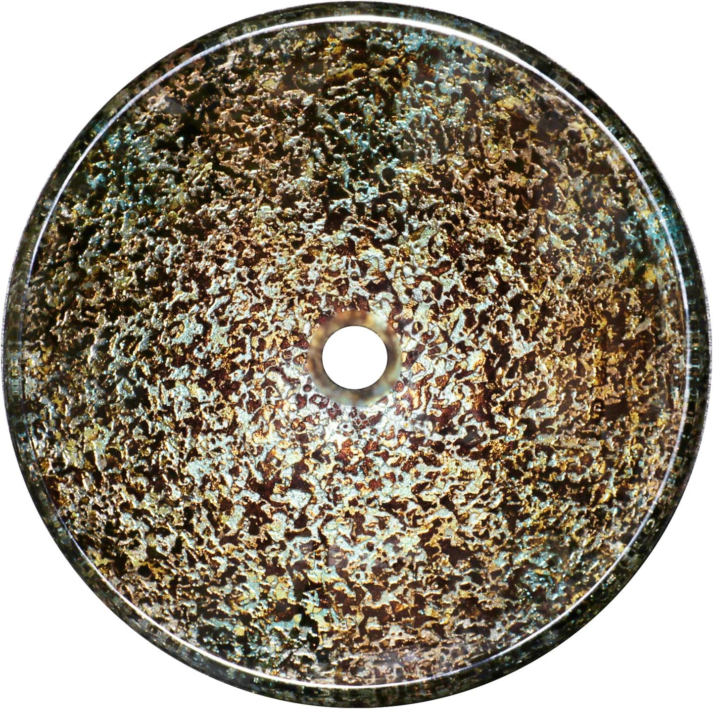 Up To 40% OFF Enbol Artistic Vessel Sink Bathroom Tempered Glass Vanity Bowl Above Counter with Mounting Ring and Pop up Drain EGS-L9104