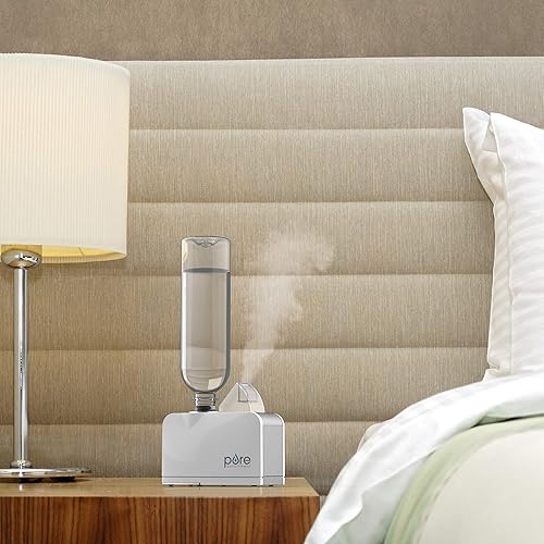 Miniatura 4 de Pure Enrichment MistAire Travel - Humidificador ultrasónico de botella de agua de niebla fría con apagado automático, luz ambiental, pierna plegable