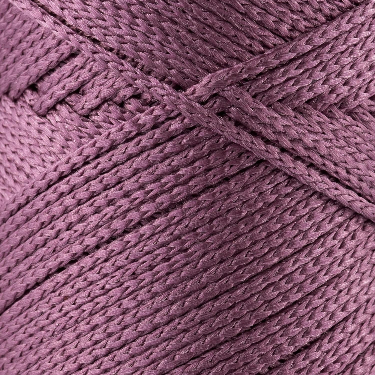 3 Skeins of Sensy Premium 1.5mm 164 Yards Polyester Rope 100% Polypropylene Cord Macrame Cord 1.5mm Crochet Bag Cord Macrame Rope Crochet Thread Gift for Knitter (Plum)