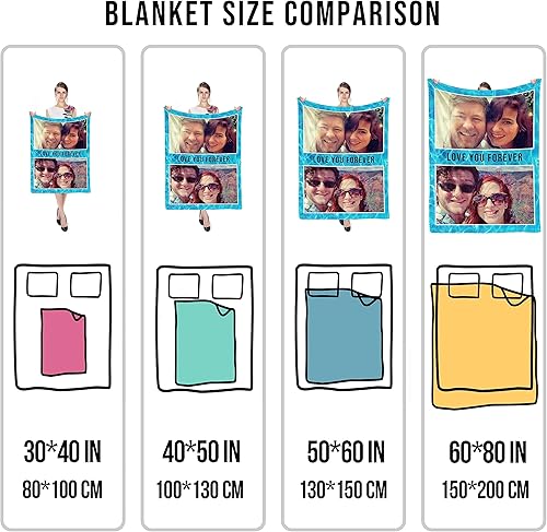 Miniatura 2 de Mantas personalizadas con fotos, manta personalizada de collage de fotos, suave, con mis propias fotos, regalos personalizados para Navidad,