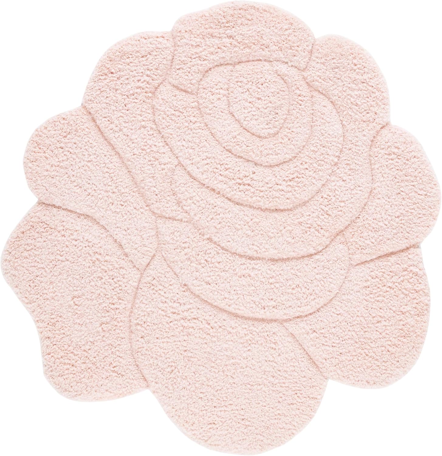 SAFAVIEH Novelty Collection Area Rug - 6' Round, Blush & Pink, Handmade Floral Wool, Ideal for High Traffic Areas in Living Room, Bedroom (NOV903U)