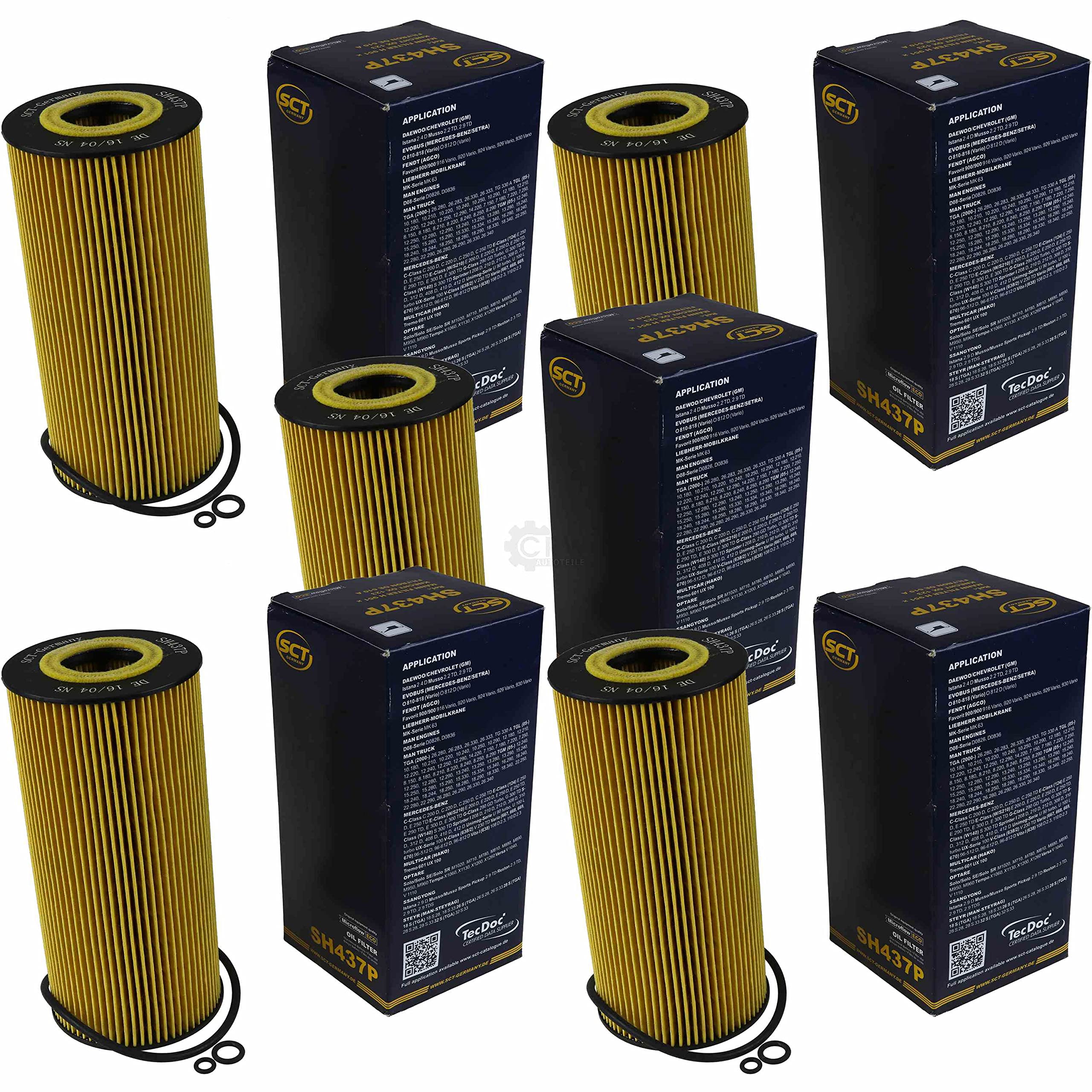 Set 85480120 SH 437 P 5 filtros de aceite originales SCT