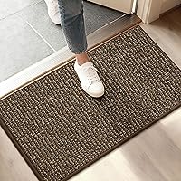 Vista 11 de BEQHAUSE Tapete para puerta de Dirt Trapper de 20 x 32 pulgadas, antideslizante, lavable, tapete de entrada, resistente a la suciedad y absorbente
