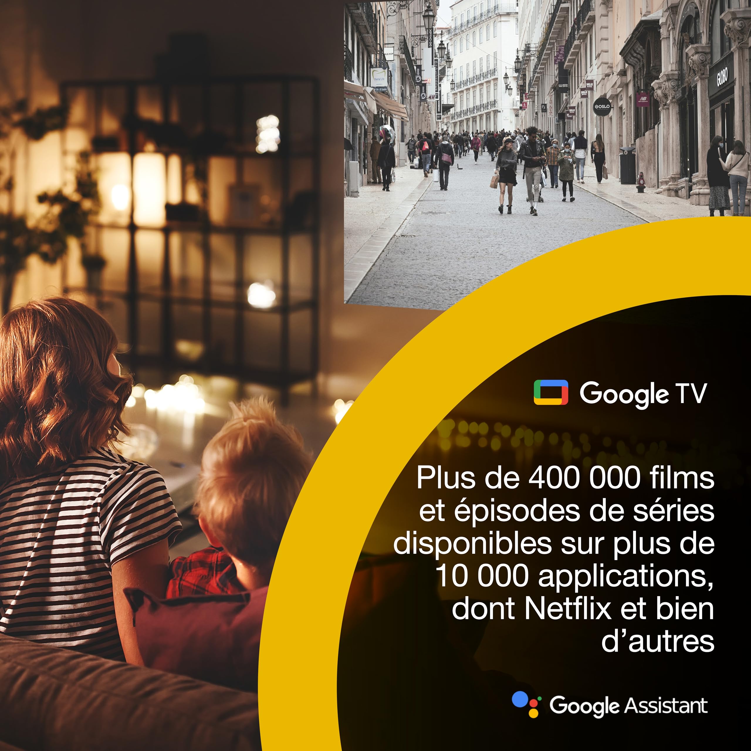 Epson Lifestudio Flex Plus EF-72 | Projecteur TV Intelligente Portable, 4K Pro-UHD | 1 000 lumens | 3LCD x RGB-LED | Sound by Bose | Google TV | Config. aisée | Écran 150 po | Garantie 5 Ans | Chêne