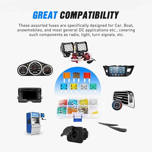 Miniatura 47 de Nilight 105 fusibles Micro2 ATR APT Kit surtido de fusibles de cuchilla de automóvil Micro 2 repuesto 5A 7.5A 10A 15A 20A 25A 30A Automotriz
