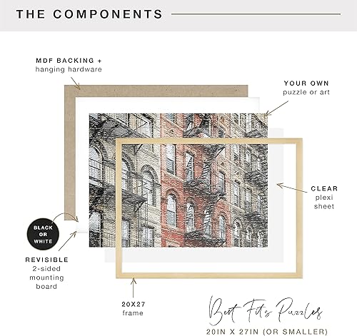 Miniatura 10 de MCS - Marco para rompecabezas (24.0 x 30.0 pulgadas y más pequeños), color negro (65746)