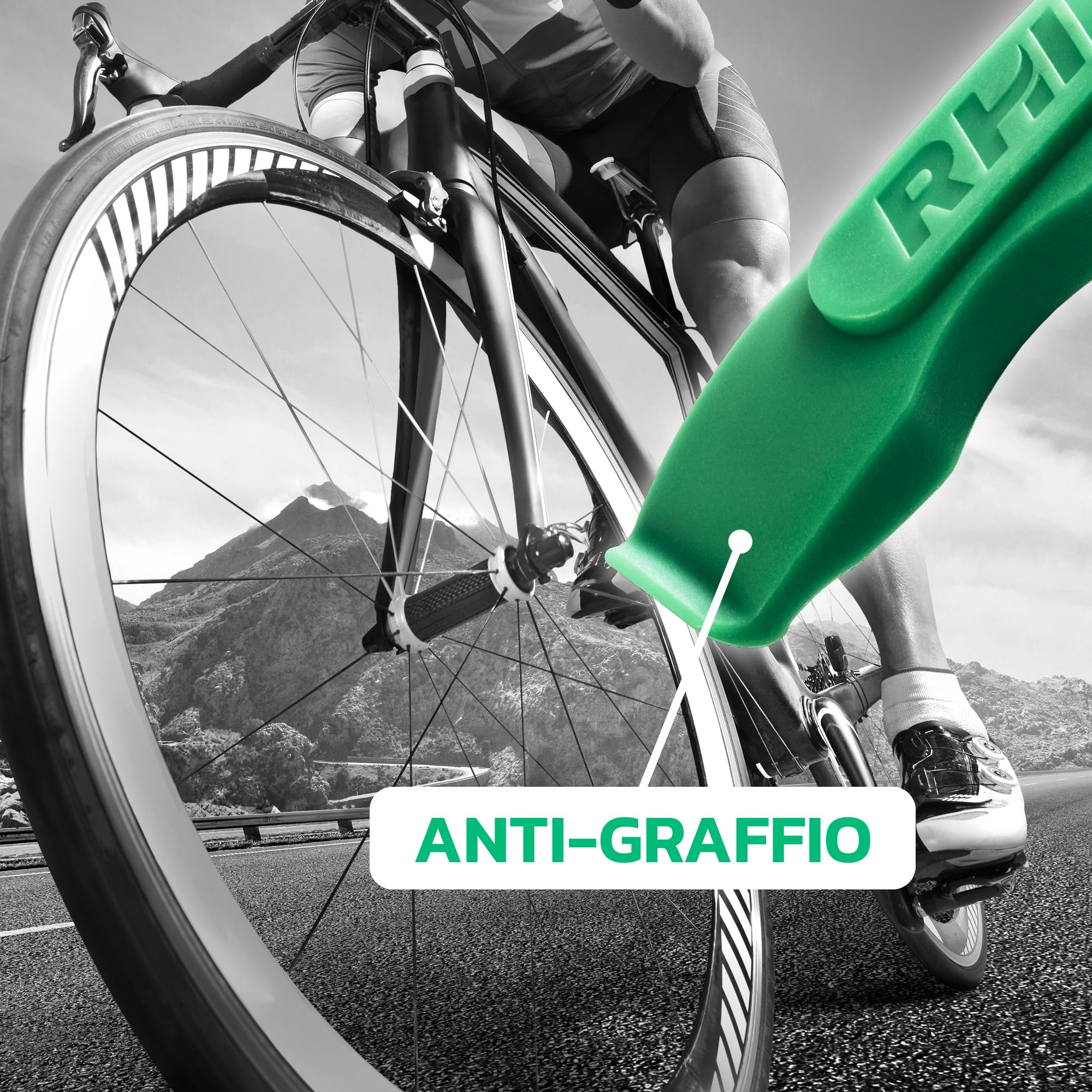 MOOVMOOV Rhino Palancas Desmontables Bici Reforzadas Kit 4 Palancas Herramienta Profesional para Quitar Neumáticos Tubeless y Cámara MTB Carretera Cambio de Cámara de Aire