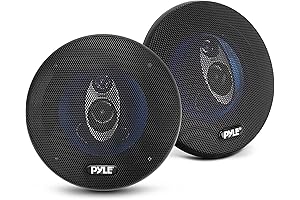 Pyle 5.25" Car Sound Speaker Pair - Upgraded Blue Poly Injection Cone...