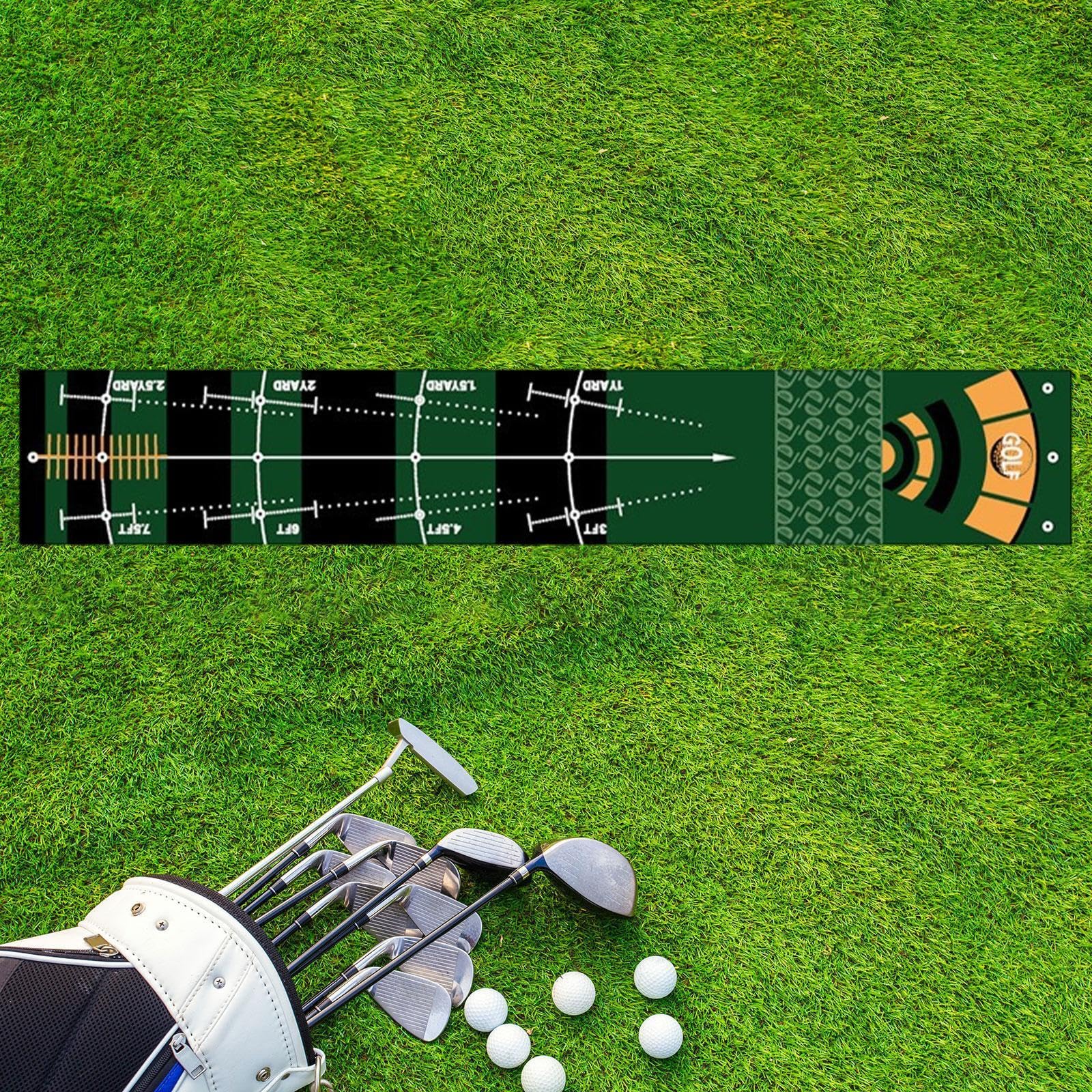Generic Tapis de Putting de Golf, Entraînement Au Putter de Golf, Tapis de Frappe Léger, équipement D'aide à L'entraînement, Amélioration des Compéten