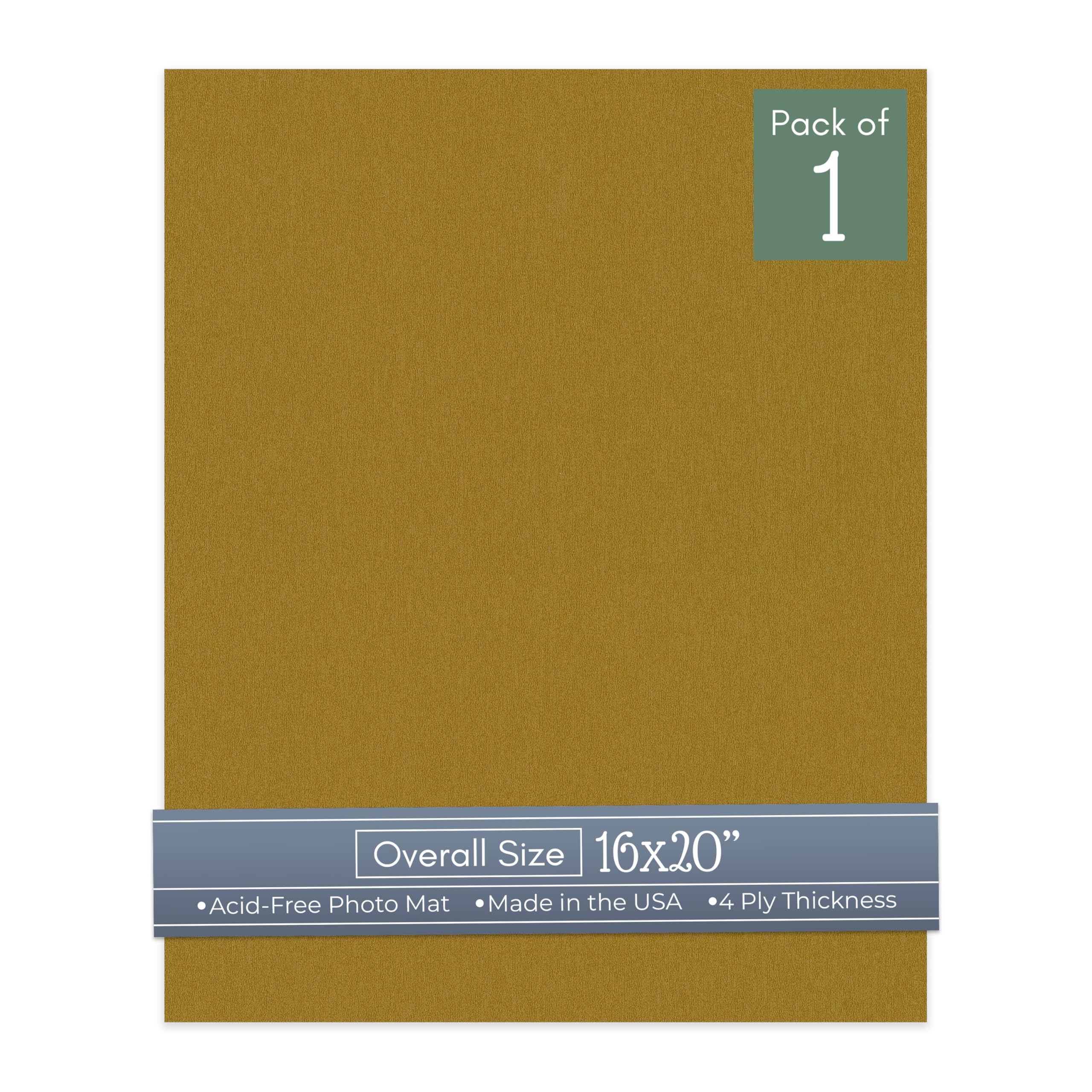 CountryArtHouse Metallic Gold Acid Free 16x20 Backing Board - Uncut Photo Mat Board - 1 Sheet-image-24
