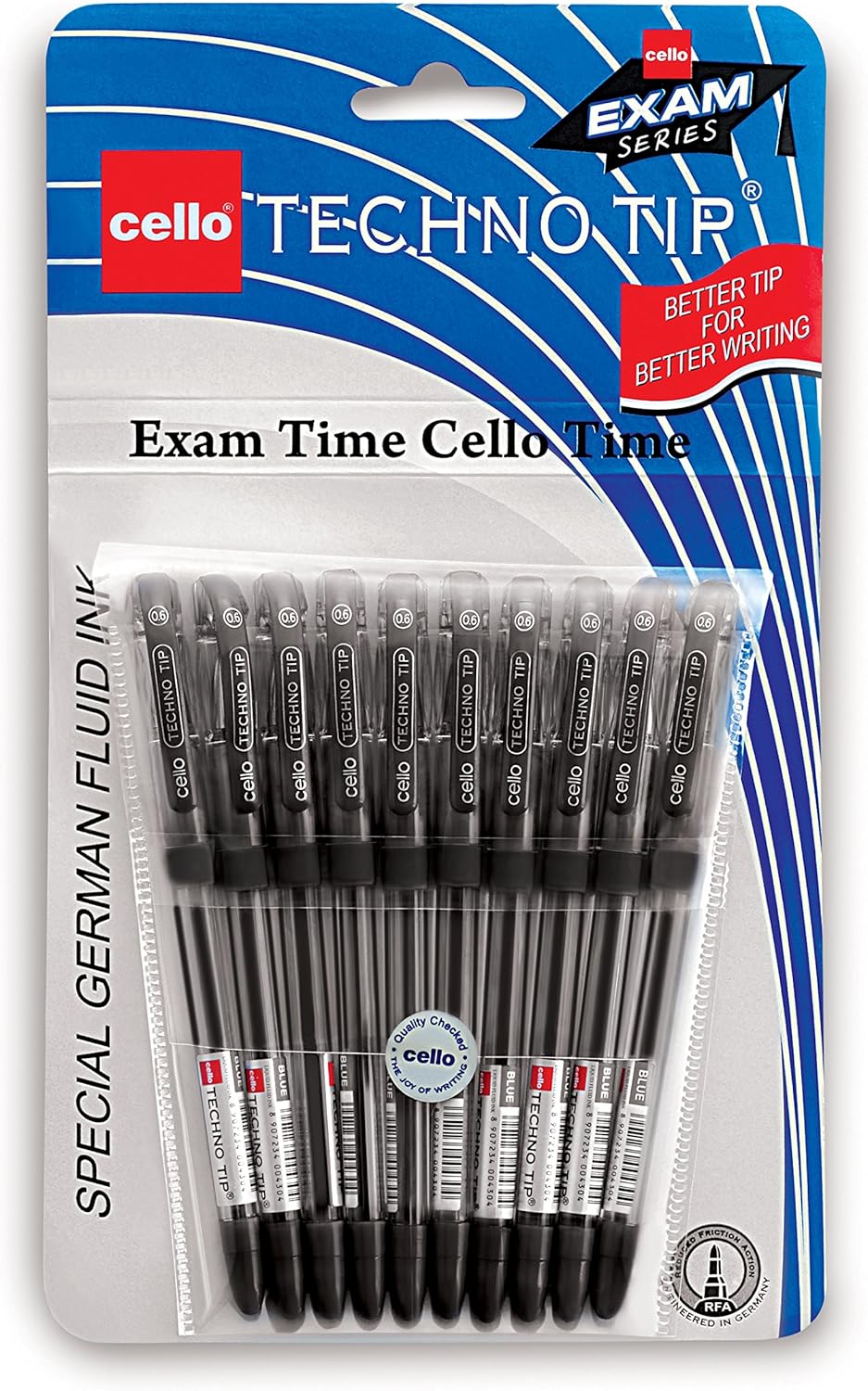 cello technotip black pen