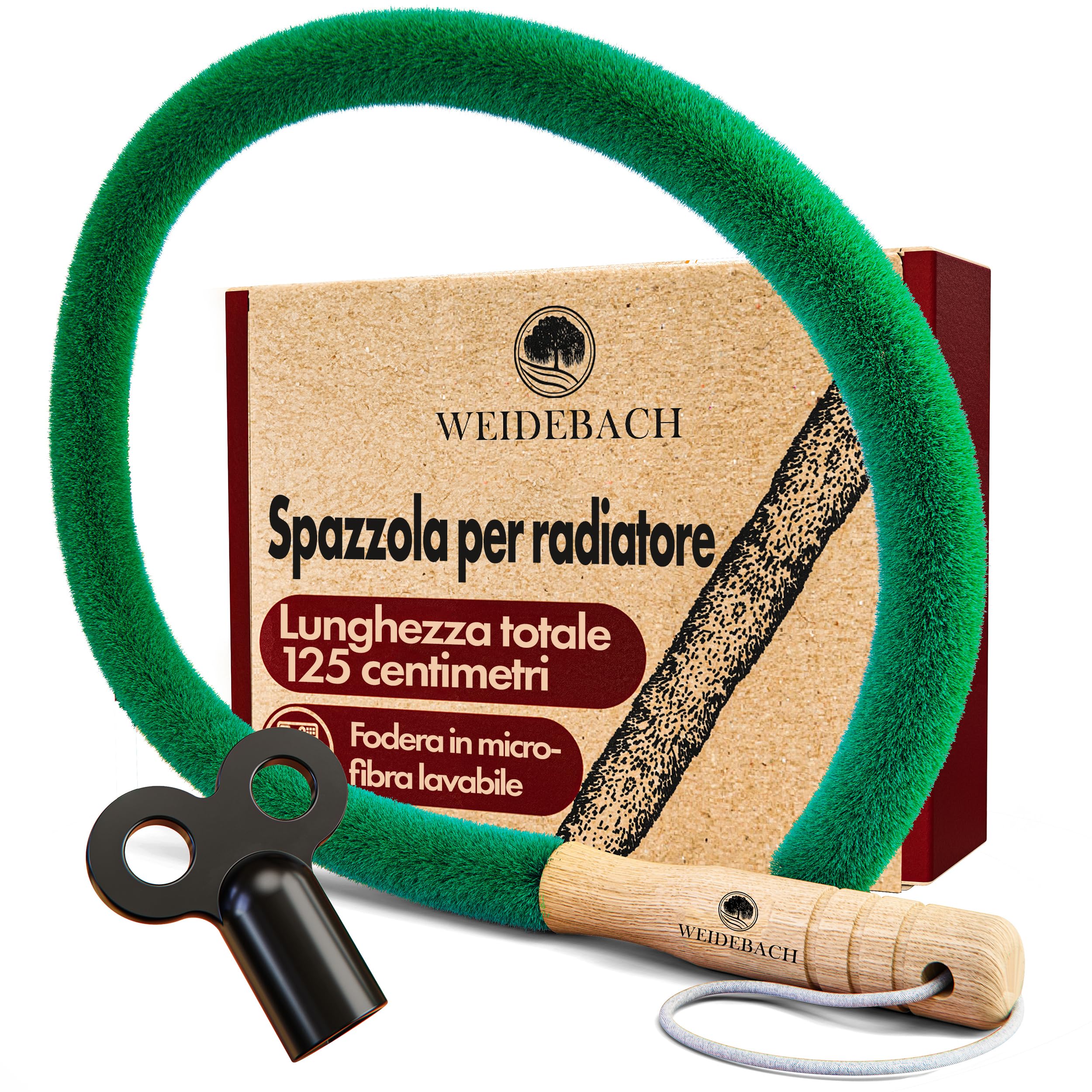Spazzola Per Termosifoni WEIDEBACH V.2.0 | 125cm Microfibra Antigraffio - Pulisce Ogni Angolo - Foto 5