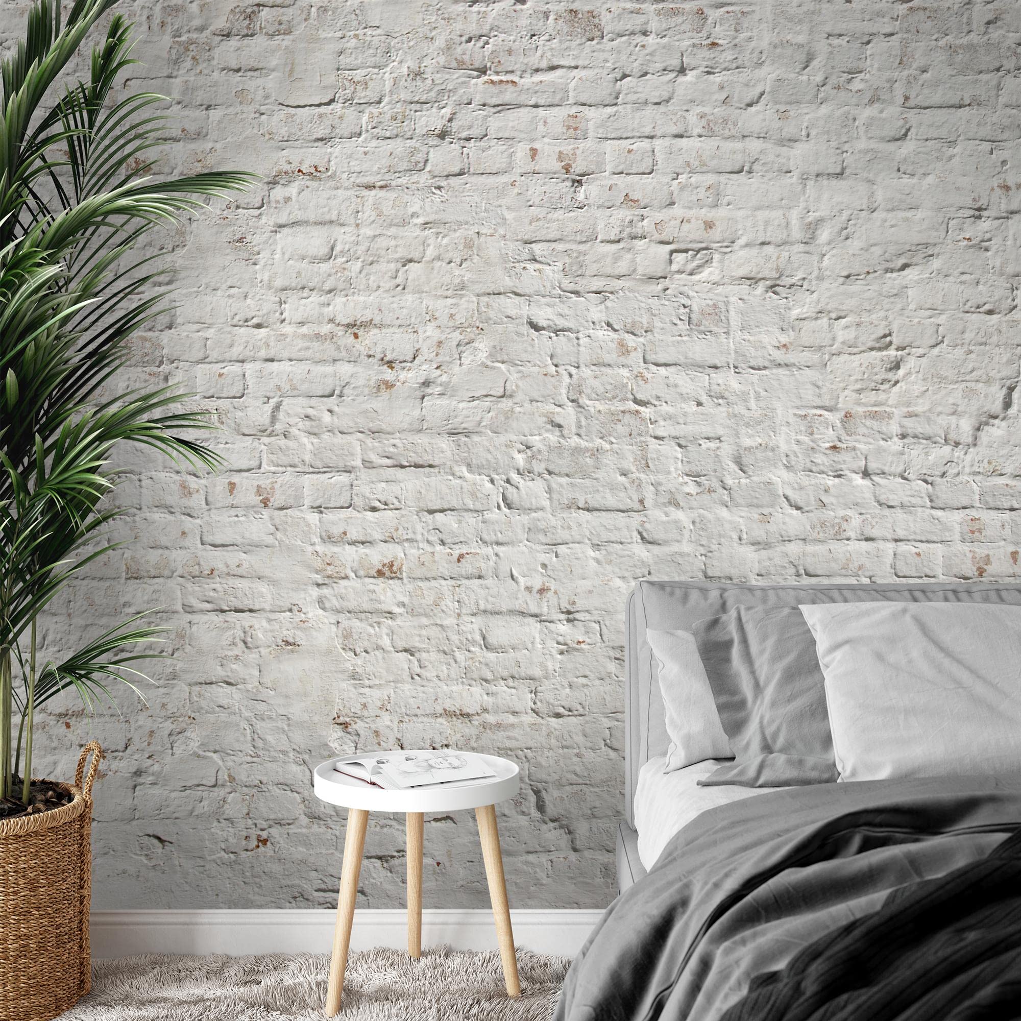 Vinilo Adhesivo Papel Tapiz 3D Pared De Ladrillo - 352x250 Cm (Blanco) -  Decoración Moderna Para Sala U Oficina Papel Pintado, image size:2000x2000