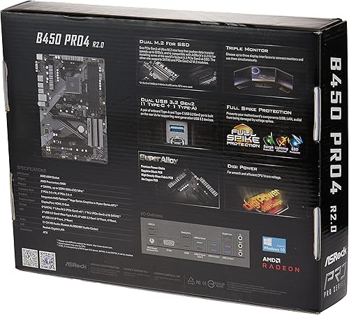Miniatura 6 de Asrock B450 PRO4 R20 AM4 AMD Promontory B450 SATA 6Gbps ATX AMD placa base