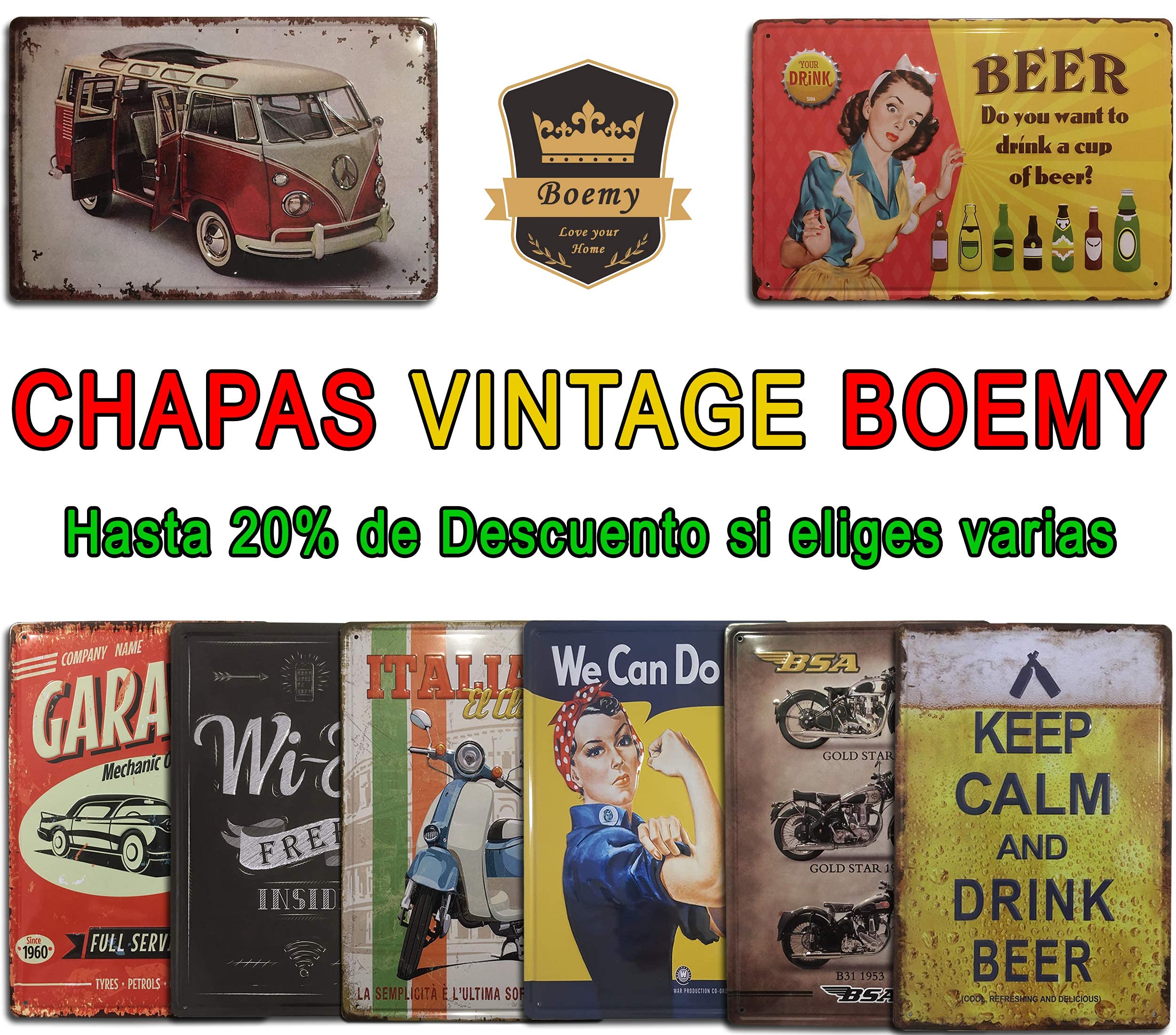 Targhe Decorativo Vintage Wifi | Targa da Parete in Metallo Retrò [ WiFi ] per caffetteria, Bar, Ristorante, Casa e Cucina | 20 x 30 cm