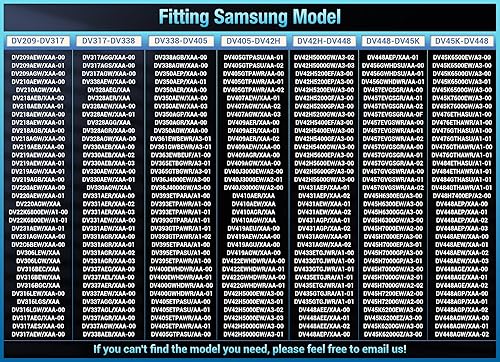Miniatura 6 de Kit de reparación de secadora Sam-Sung actualizado para DC97-16782A Kit de reemplazo de rodillo de secadora Samsung, DC93-00634A polea tensora de