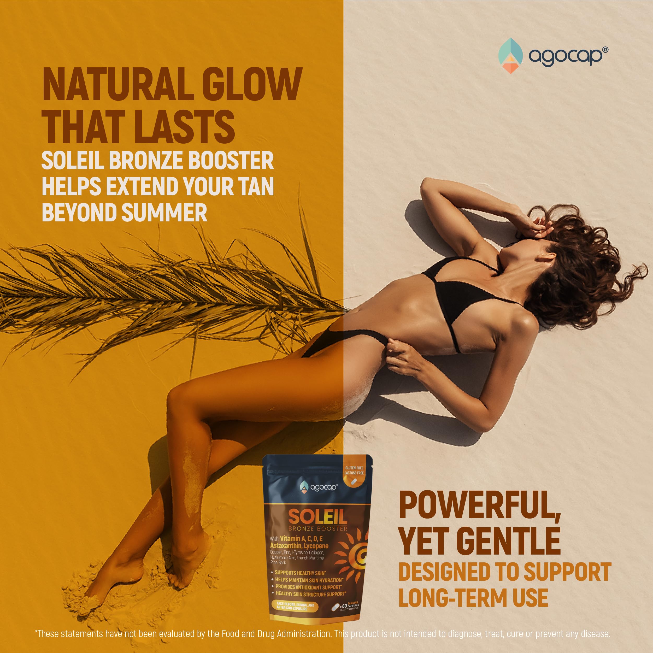 Soleil, Tanning Pills for Natural Glow. Self Tanner Astaxanthin — Amazon image 8