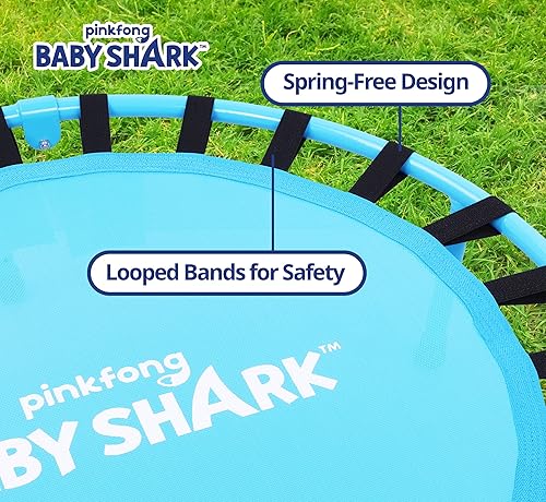 Miniatura 6 de Baby Shark - Mini trampolín familiar para niños pequeños con asa, cuenta con Brooklyn y amigos