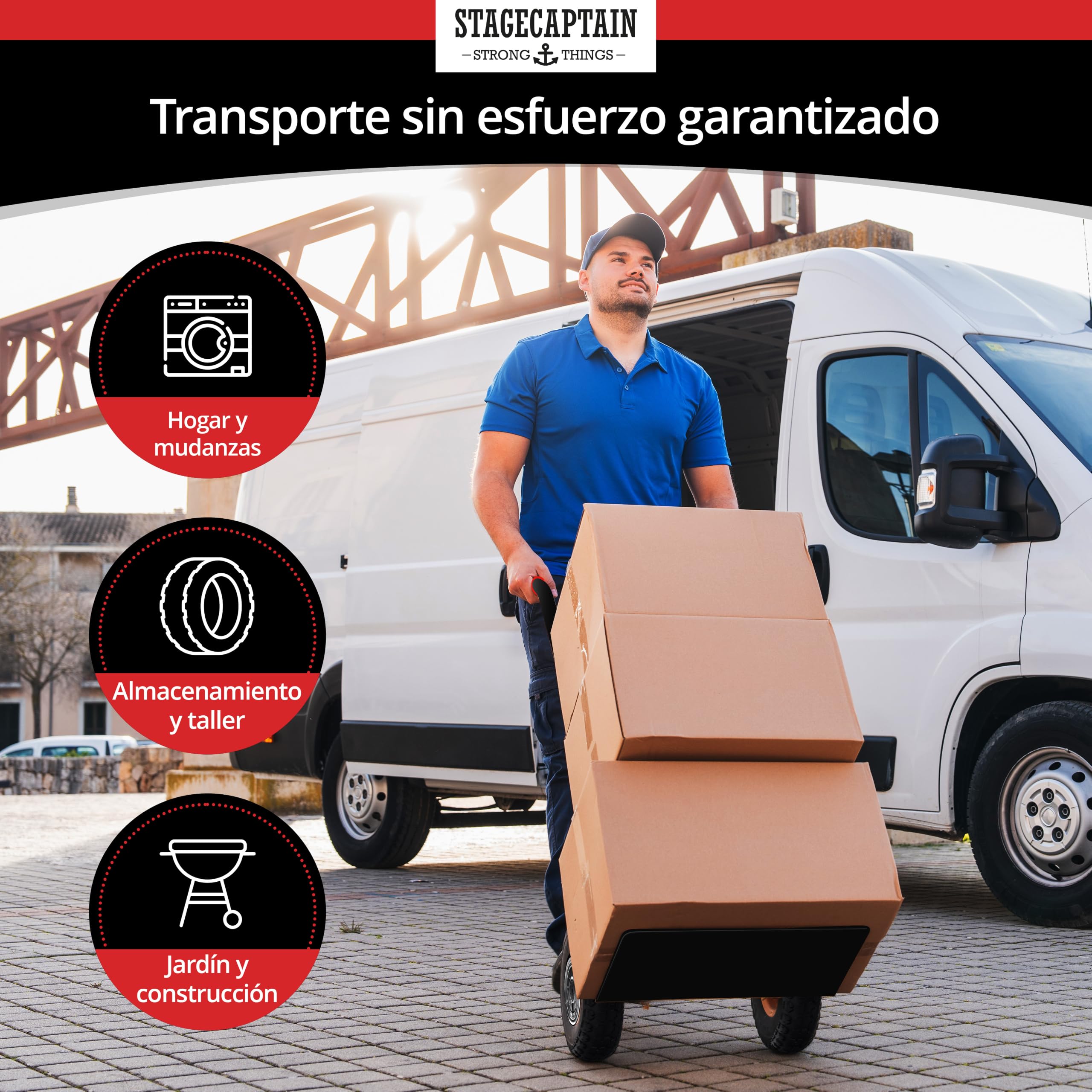 Carretilla Stagecaptain Carryboy, MAX. 200 kg