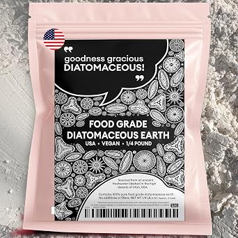 Food Grade Diatomaceous Earth Powder 1 Pint 1/4 Pound Ultra Fine