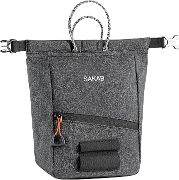 Petzl SAKAB Rock Climbing Chalk Bag | Large, Roll-Top Bouldering Chalk Bucket