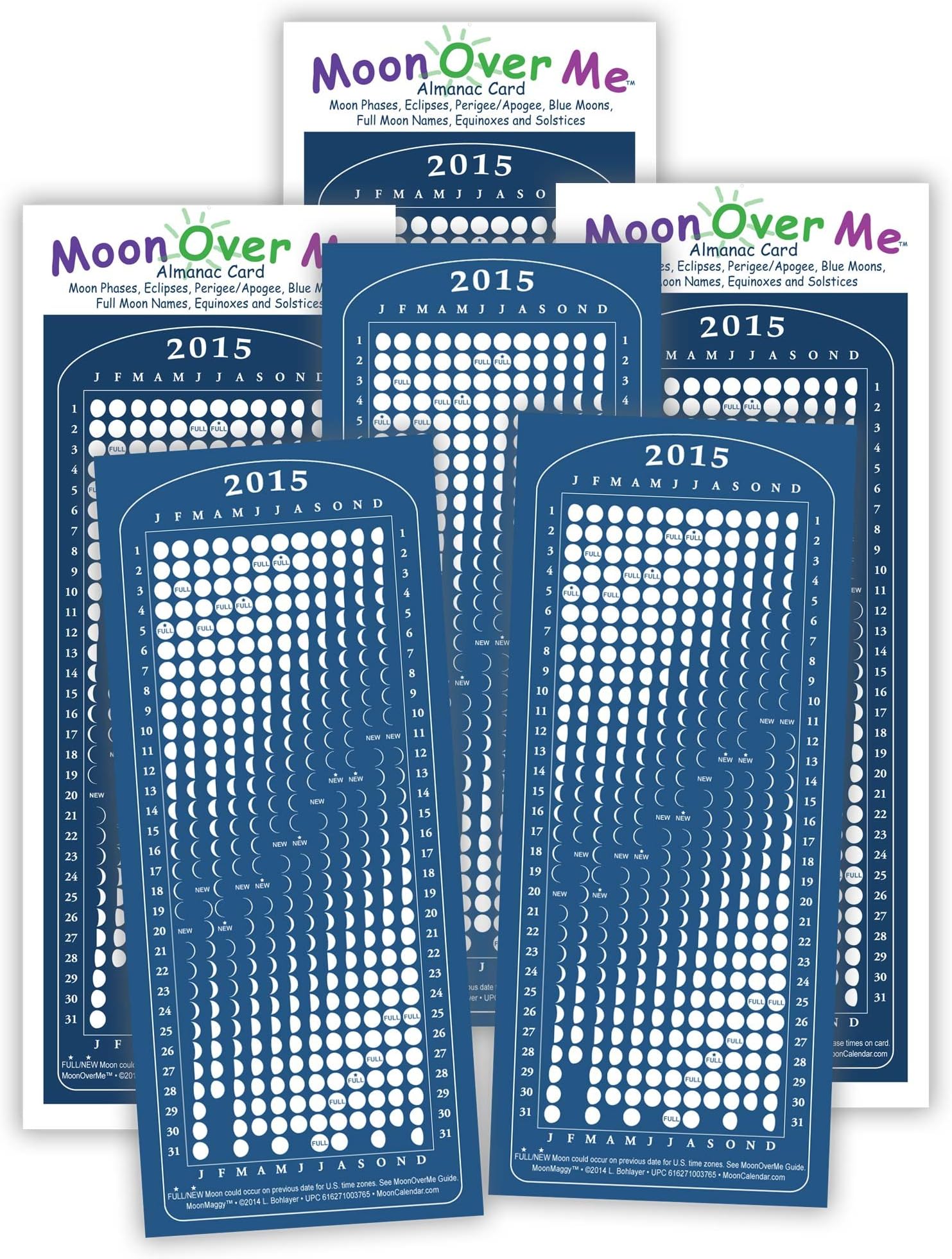 Moon Calendar 2015, Magnet, MoonMaggy - 3 set