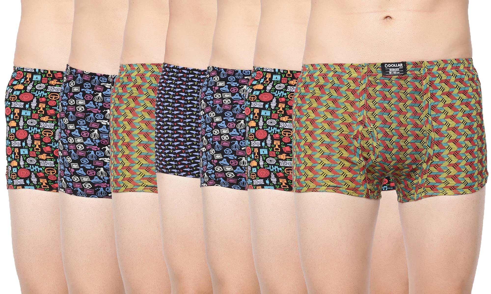 dollar bigboss Men's Cotton Crazy Mini Printed Regular Solid Trunk-picture-37