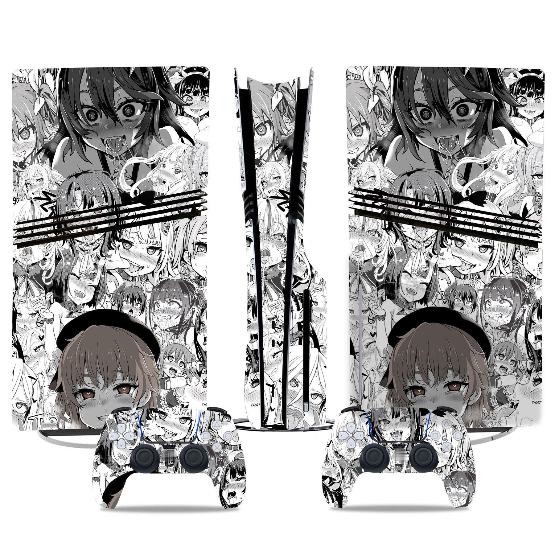 Kratzfest Anime Für PS5 PRO Disk Edition Skin Für Konsole Und Controller Vinyl-Aufkleber Langlebig Kratzfest Kompatibel Mit Für PS5 Pro 93430 Keine Schaumbildung