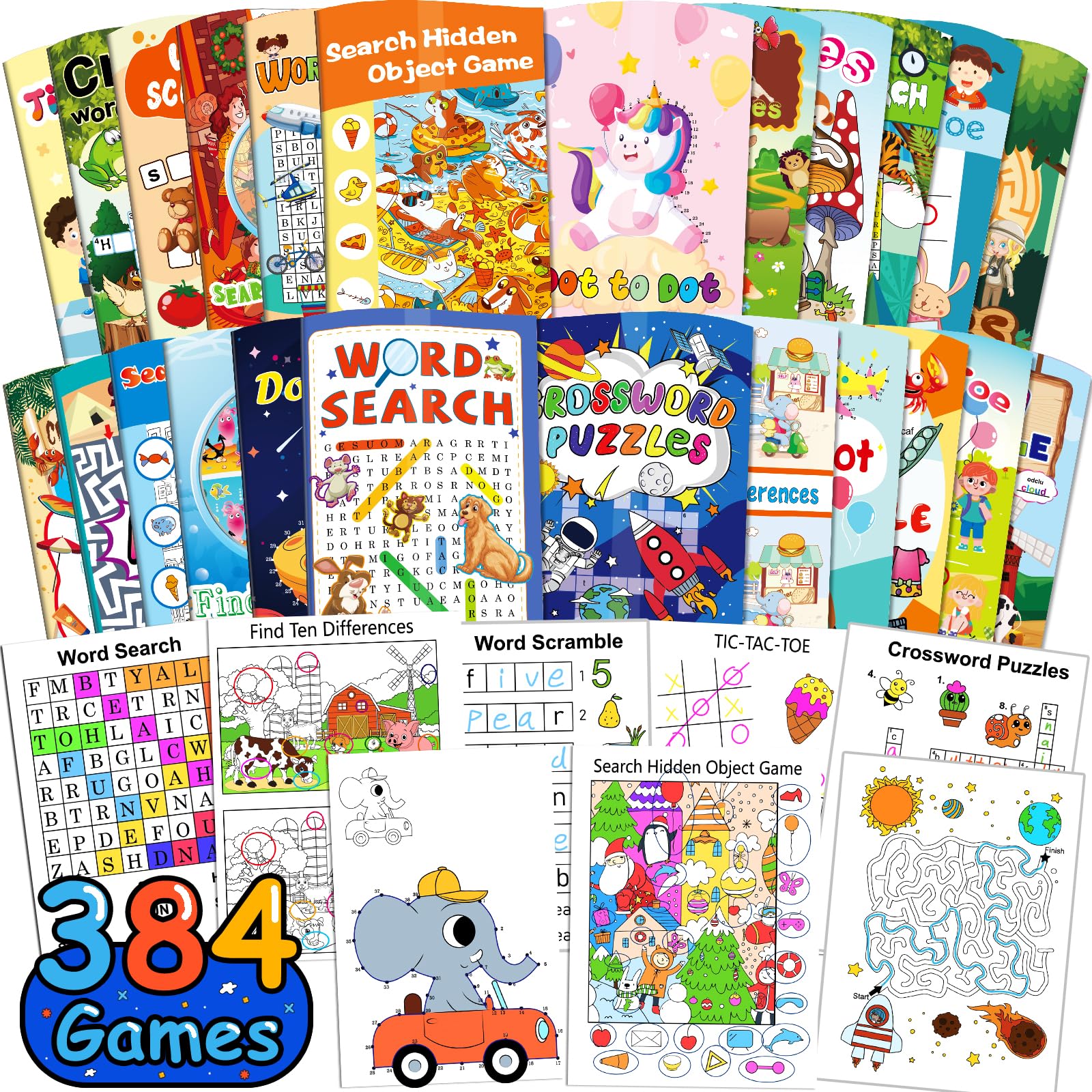 Sponsored Ad – 24 Pack Activity Book, Mini Activity Books for Kids Party Favours Gift age 4-12, Kids Travel Games Maze,Word Search,Dot to Dot for Goodie Bag Gift Stuffer Classroom