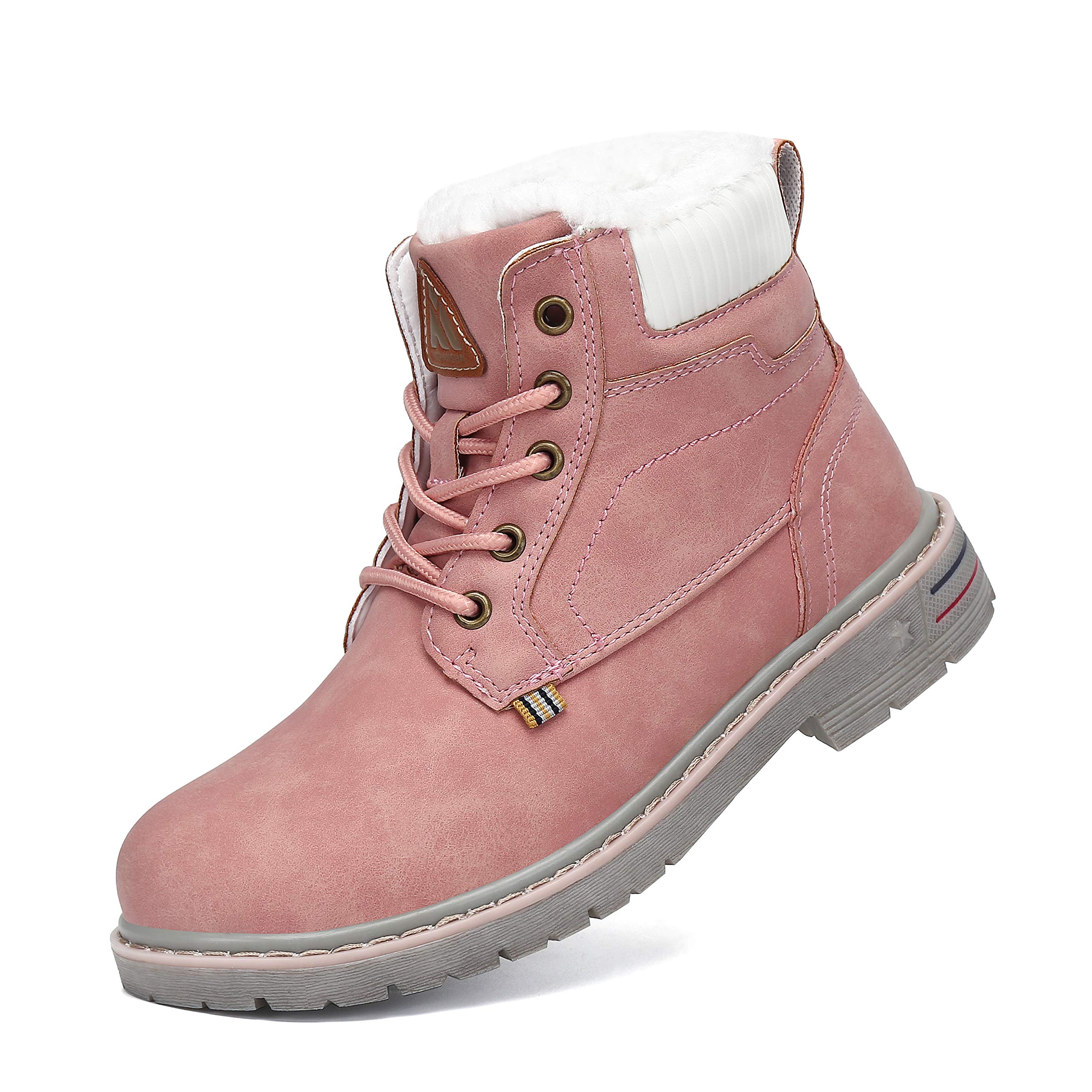 Mishansha Winterschoenen voor jongens en meisjes, warm gevoerd, waterafstotend, sneeuwlaarzen, 34 EU