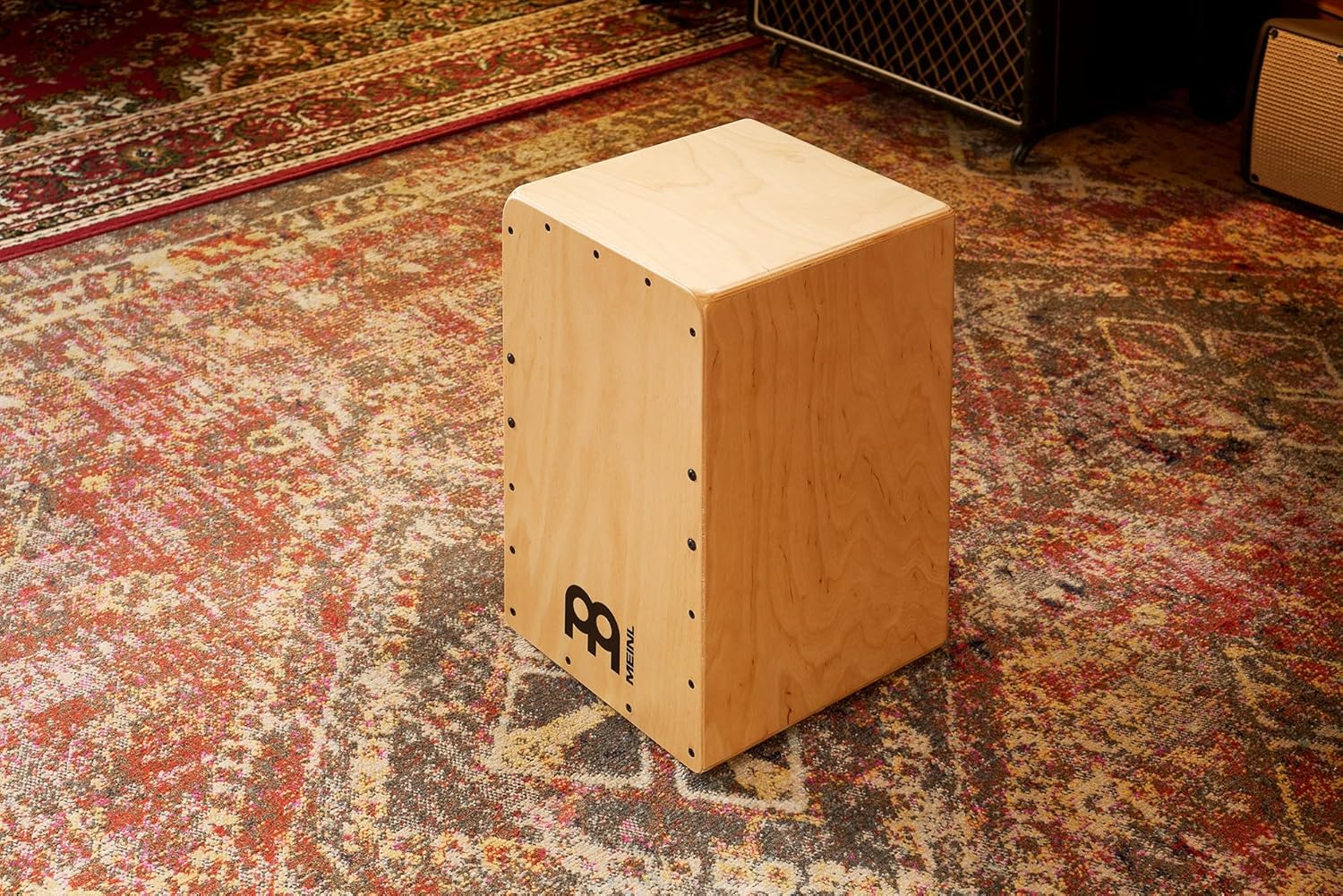 Pickup String Cajon Box Drum with Electronics for Amp or PA System and Snare Effect — NOT MADE IN CHINA — Play with Your Hands, Baltic Birch, 2-YEAR WARRANTY