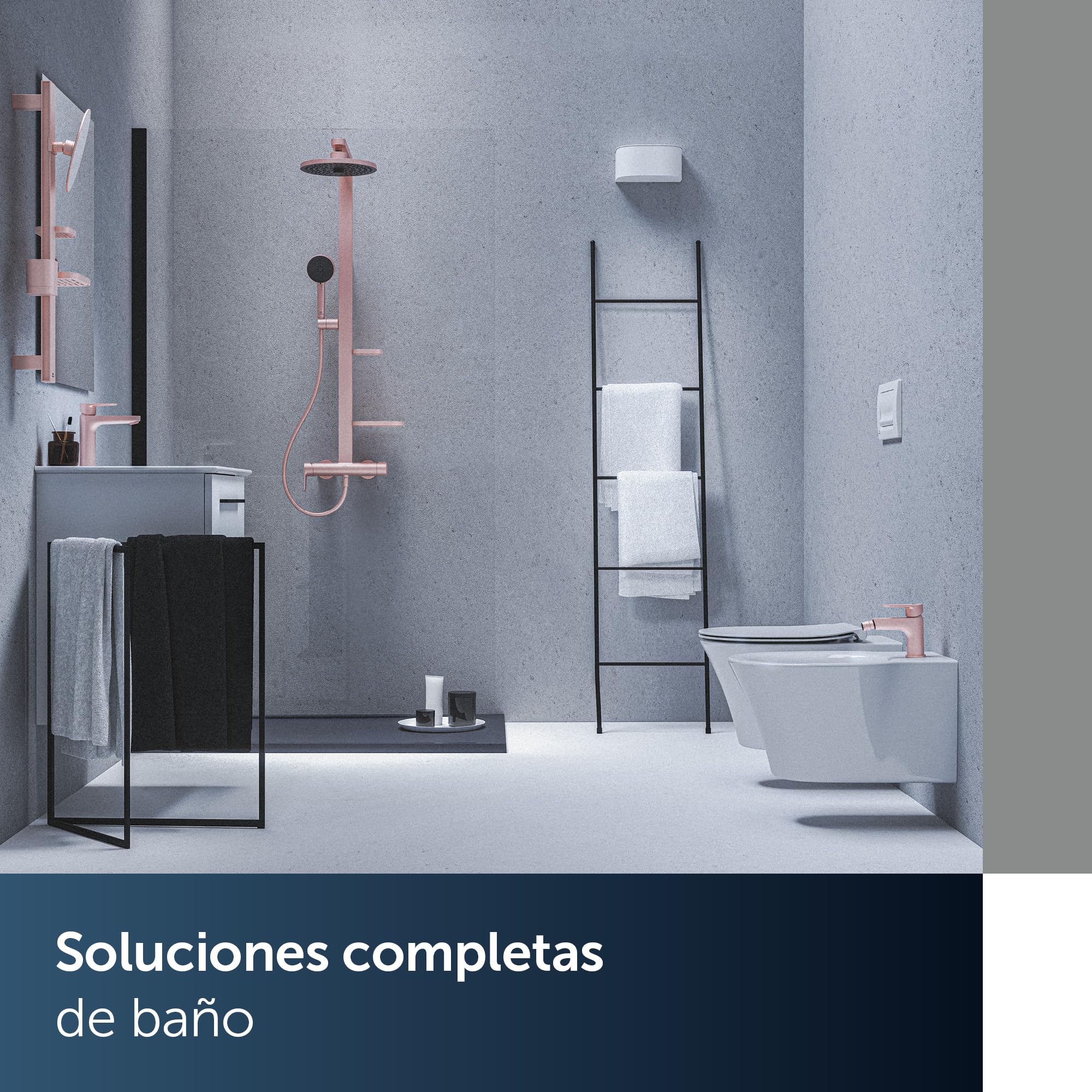 Ideal Standard Ceratherm Alu+ Monomando ducha exterior, Fabricado con un 100% de aluminio reciclado, ahorra agua y energía, función de termostato y protección contra quemaduras – Rosa (292x105x72 mm)