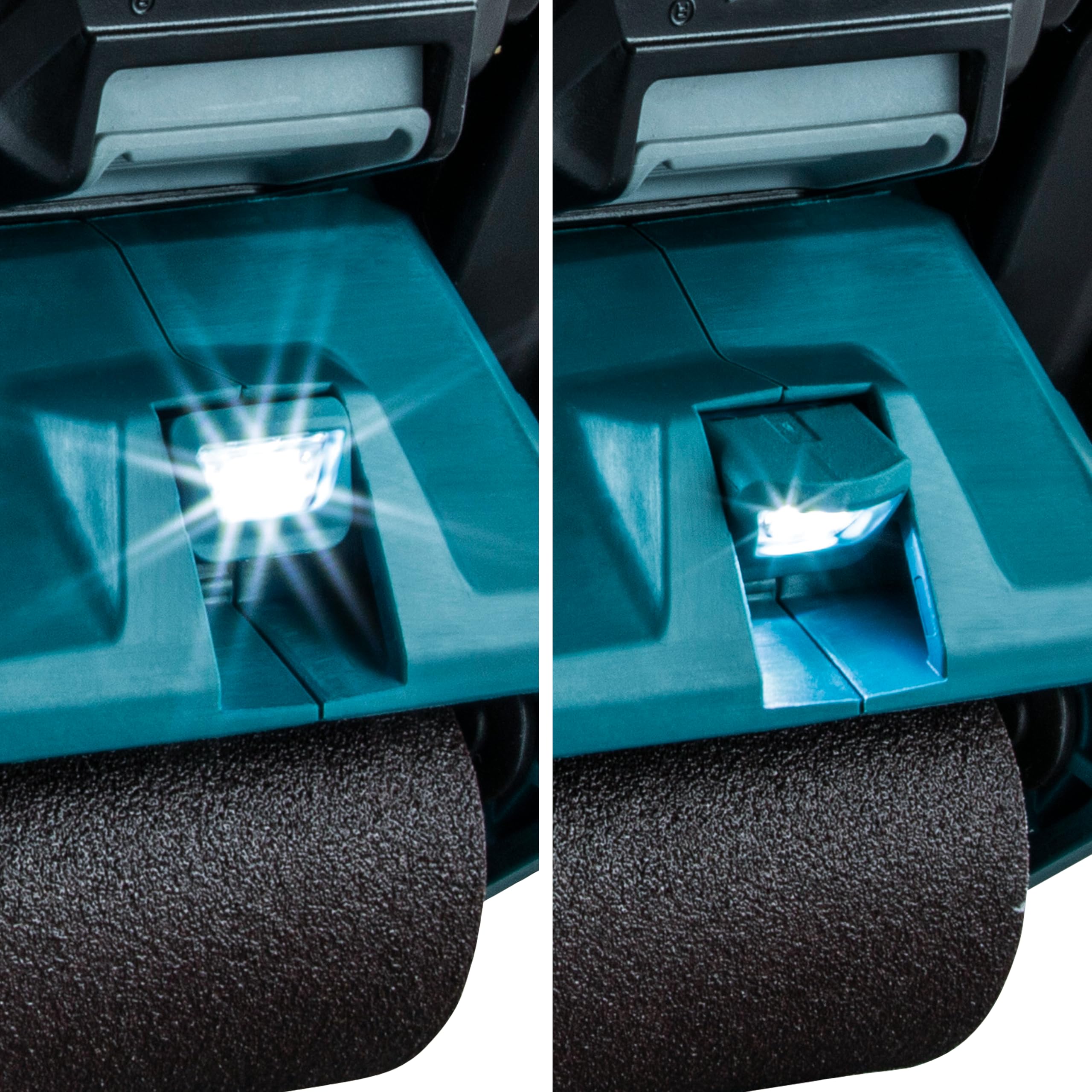 Makita BS001GZ - Smerigliatrice a nastro, 40 V max, larghezza di banda 76 mm, senza batteria e caricatore