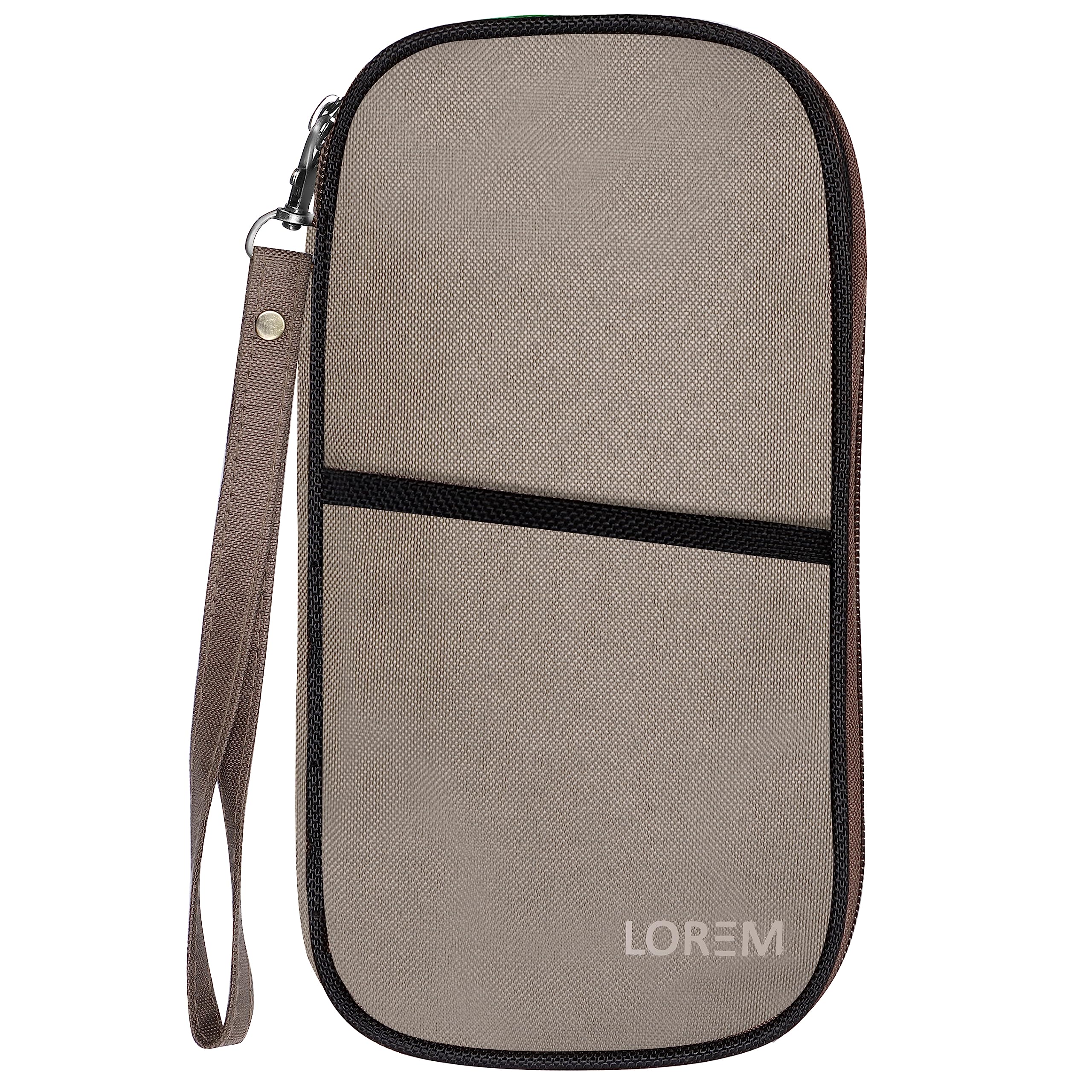 Grey & Black PVC Coated Matty Fabric Family Passport, Cards, Cheque Book Holder/Organizer for Men & Women OG14-image-41