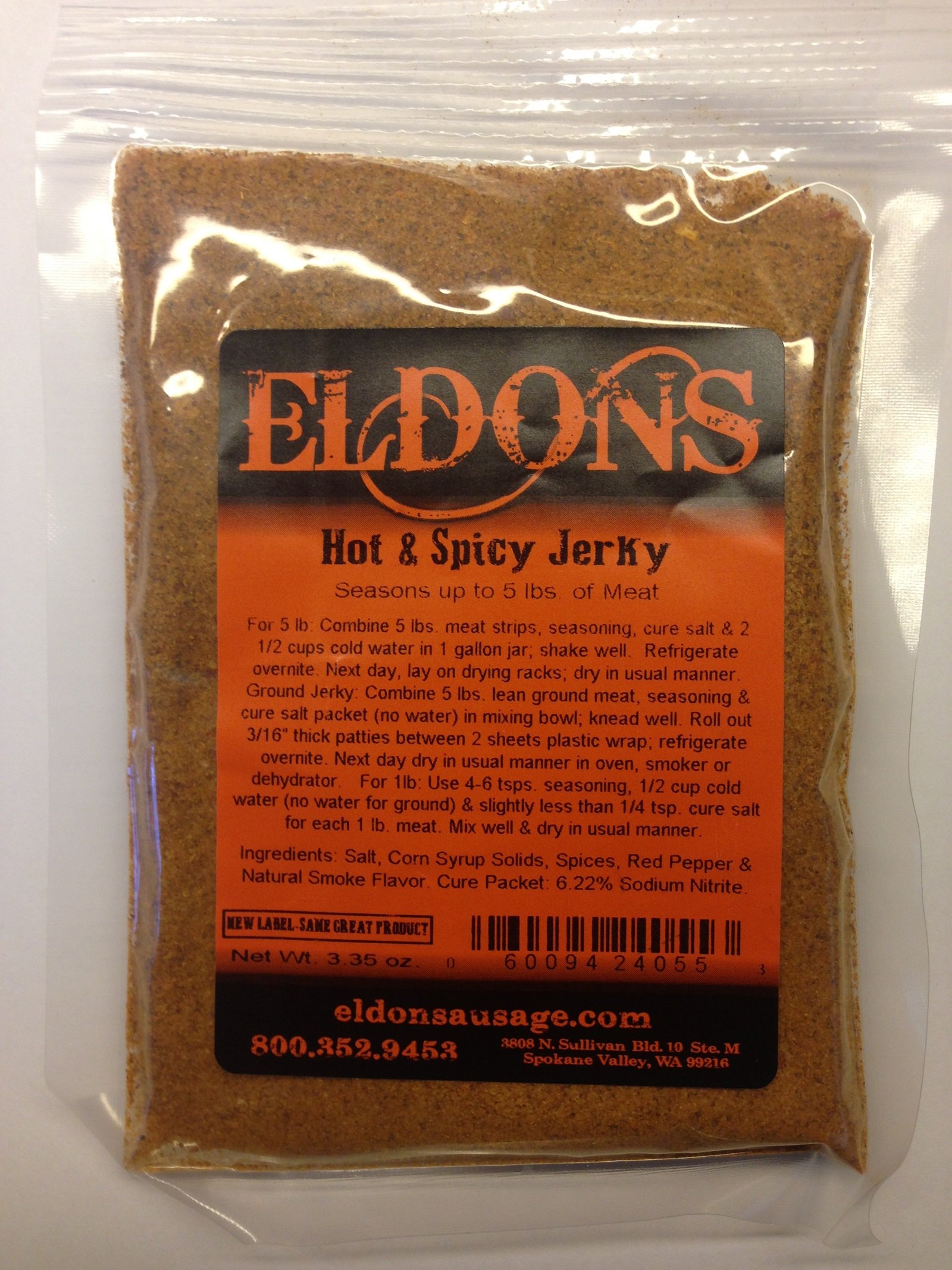 Jerky Seasoning Spice with Cure Seasons 5 Pounds Each - Your Choice of Flavor (Hot and Spicy)