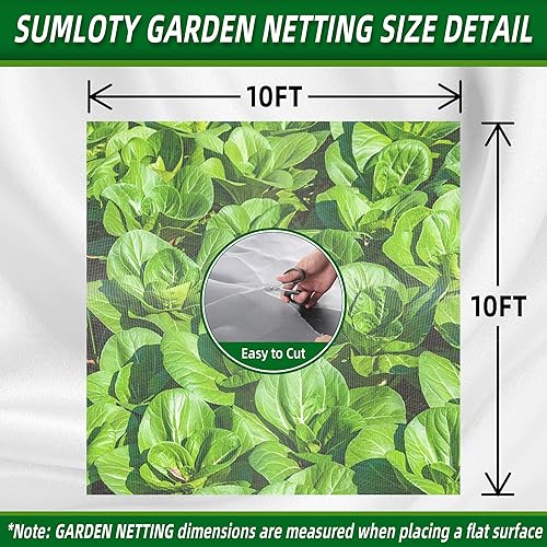 Miniatura 5 de Red de jardín  Cubiertas para plantas de 10 x 10 pies, red de protección de malla ultra fina para plantas vegetales, frutas, flores, cultivos,